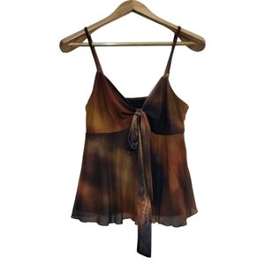 90s Y2K Babydoll Top Womens M Cyber Grunge Fairy Whimsigoth Sheer